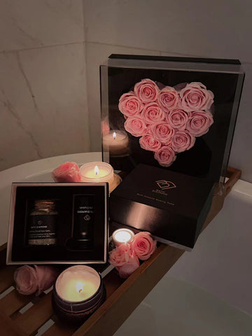 Forever light purple Rose & Crystals gift set. (best value!)